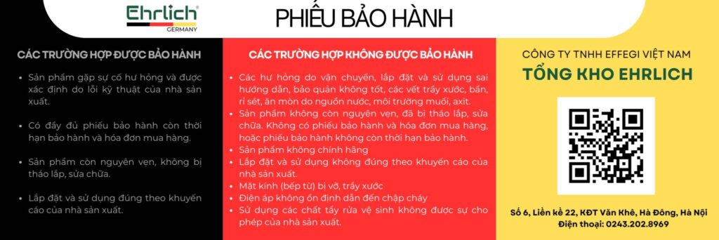 Phiếu bảo hành Ehrlich